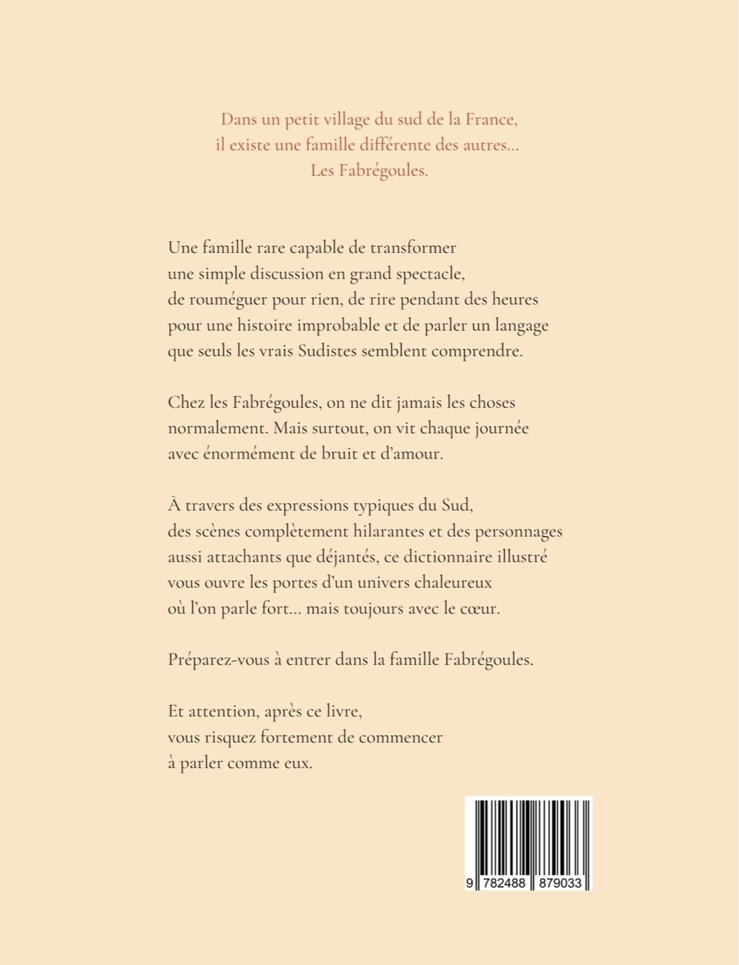 Quatrième de couverture de Le Dictionnaire de la famille Fabrégoules